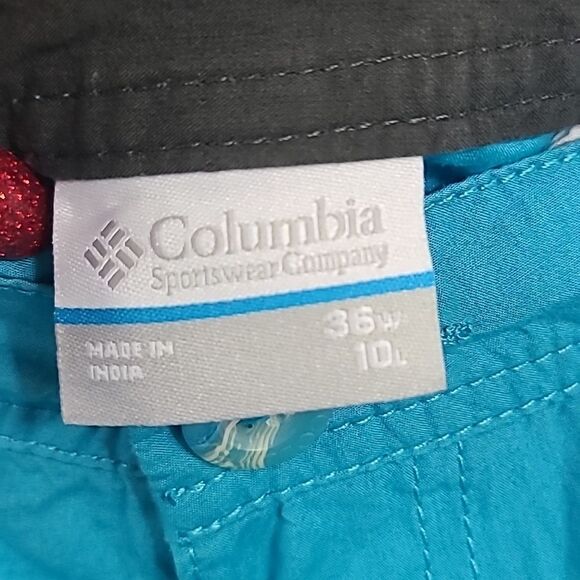 Men's Columbia Washed Out Shorts Blue Size 36 Cotton Poplin Chino Modern Outdoor - Picture 4 of 8